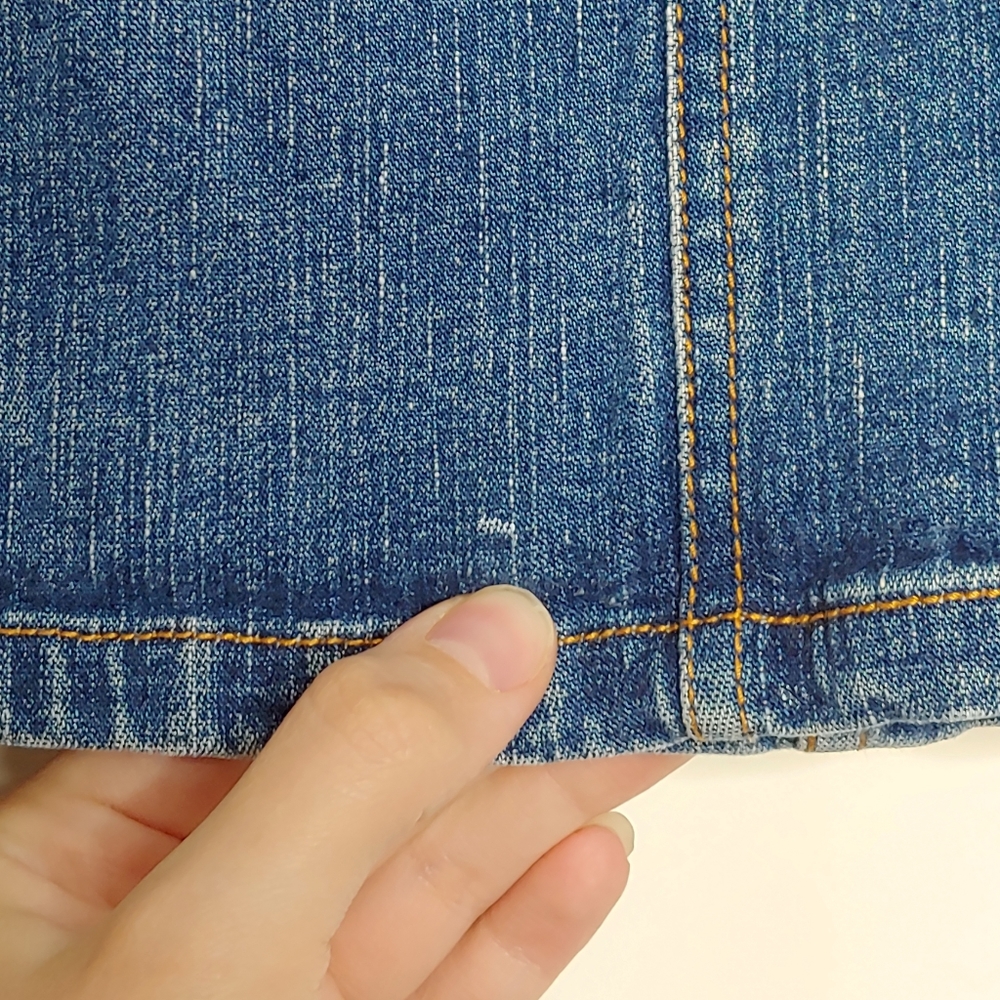 Tommy Hilfiger Women's Medium Wash Blue Jean A Line Mini Skirt Size Small - Picture 5 of 15